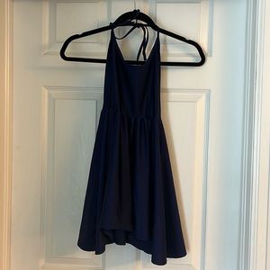American apparel navy blue halter dress